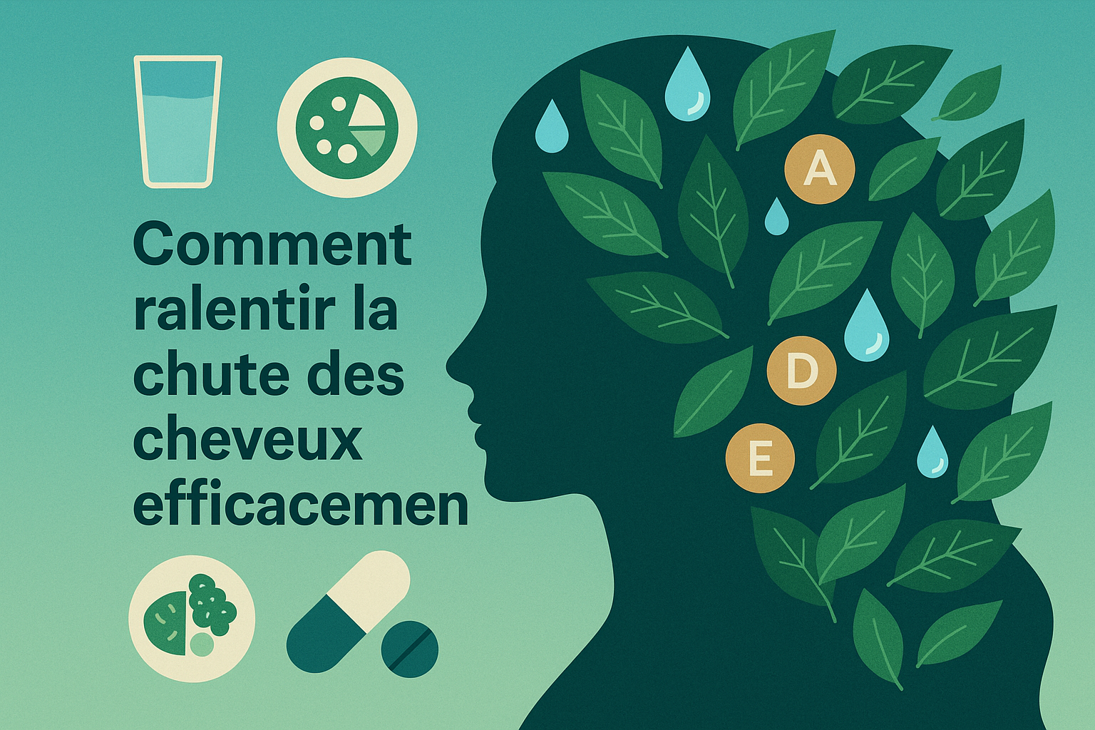 Illustration pour expliquer comment ralentir la chute des cheveux efficacement